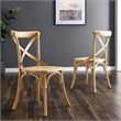 Modway Gear Modern Style Elm Wood Dining Side Chair in Natural Finish