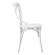 Modway Gear Modern Style Elm Wood Dining Side Chair in White Finish