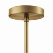 Modway Stellar 1-Light Metal and Glass Pendant Light in Opal/Satin Brass