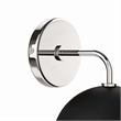 Modway Stellar 1-Light Metal and Glass Wall Sconce in Opal/Polished Nickel