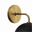 Modway Stellar 1-Light Metal and Glass Wall Sconce in Opal/Satin Brass