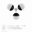 Modway Stellar 3-Light Metal and Glass Semi-Flush Ceiling Light in Opal/Nickel