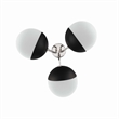 Modway Stellar 3-Light Metal and Glass Semi-Flush Ceiling Light in Opal/Nickel