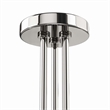 Modway Stellar 3-Light Metal and Glass Semi-Flush Ceiling Light in Opal/Nickel