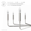 Modway Rekindle 8-Light Iron Metal Chandelier in Polished Nickel