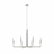 Modway Rekindle 8-Light Iron Metal Chandelier in Polished Nickel