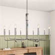 Modway Rekindle 8-Light Iron Metal Chandelier in Polished Nickel