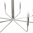 Modway Rekindle 8-Light Iron Metal Chandelier in Polished Nickel
