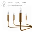 Modway Rekindle 8-Light Iron Metal Chandelier in Satin Brass