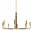 Modway Rekindle 8-Light Iron Metal Chandelier in Satin Brass