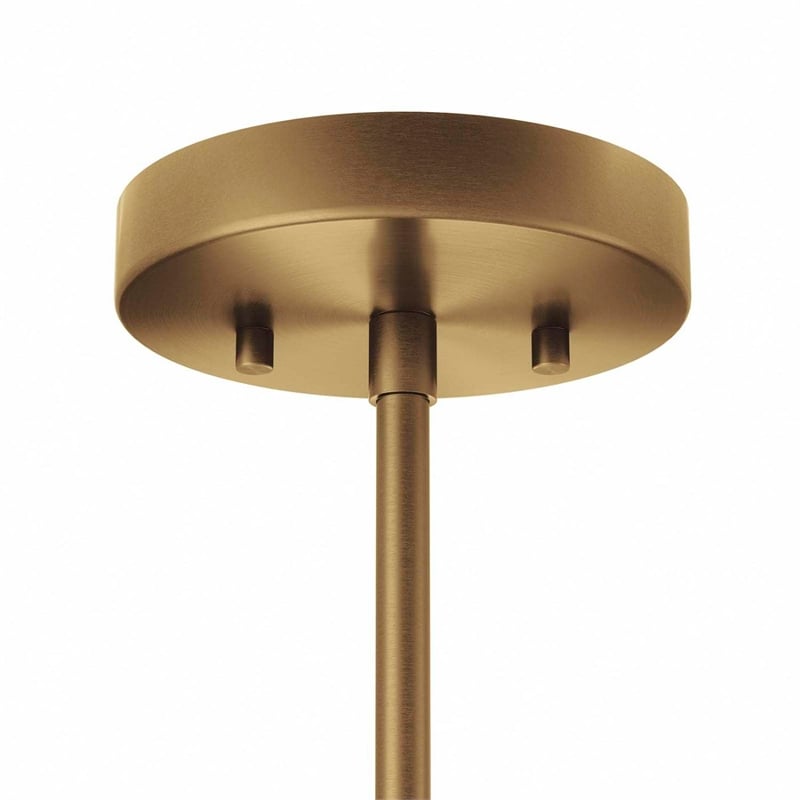 Modway Rekindle 8-Light Iron Metal Chandelier in Satin Brass