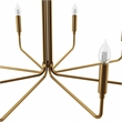 Modway Rekindle 8-Light Iron Metal Chandelier in Satin Brass
