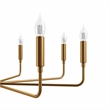 Modway Rekindle 8-Light Iron Metal Chandelier in Satin Brass
