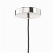 Modway Starlight 1-Light Fabric Pendant Light in White/Polished Nickel