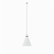 Modway Starlight 1-Light Fabric Pendant Light in White/Polished Nickel