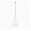 Modway Starlight 1-Light Fabric Pendant Light in White/Polished Nickel