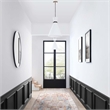 Modway Starlight 1-Light Fabric Pendant Light in White/Satin Brass