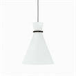 Modway Starlight 1-Light Fabric Pendant Light in White/Satin Brass