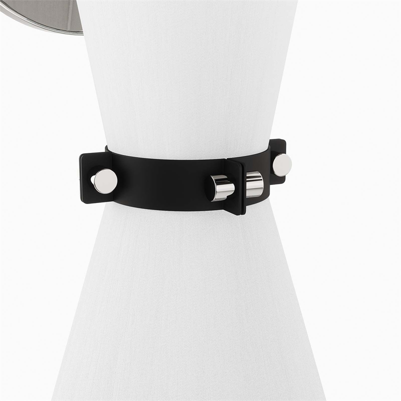 Modway Starlight 1-Light Fabric Wall Sconce in White/Polished Nickel