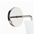 Modway Starlight 1-Light Fabric Wall Sconce in White/Polished Nickel