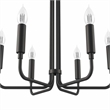 Modway Rekindle 6-Light Modern Style Iron Metal Chandelier in Black