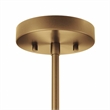 Modway Rekindle 6-Light Iron Metal Chandelier in Satin Brass