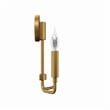 Modway Rekindle 2-Light Iron Metal Wall Sconce in Satin Brass