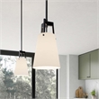 Modway Aspire Metal and Fabric Pendant Light in White and Bronze Finish