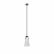 Modway Aspire Metal and Fabric Pendant Light in White and Bronze Finish