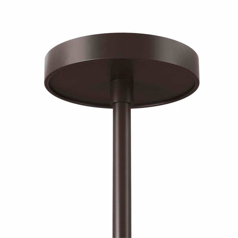 Modway Aspire Metal and Fabric Pendant Light in White and Bronze Finish