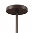Modway Aspire Metal and Fabric Pendant Light in White and Bronze Finish