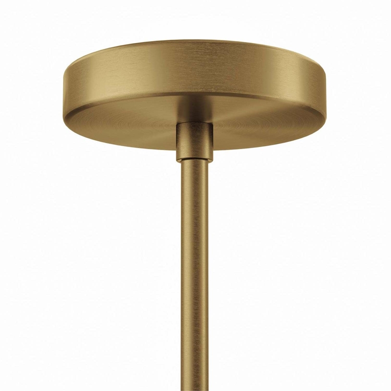 Modway Penrose 6-Light Modern Style Metal Chandelier in Satin Brass