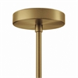 Modway Penrose 6-Light Modern Style Metal Chandelier in Satin Brass