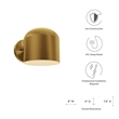 Modway Avenue 1-Light Modern Style Metal Wall Sconce in Satin Brass