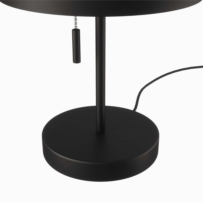 Modway Avenue Modern Style Metal and Fabric Table Lamp in Black