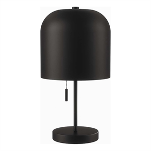 modway avenue modern style metal and fabric table lamp in black