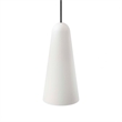 Modway Beacon 1-Light Fabric and Glass Pendant Light in Opal/Black