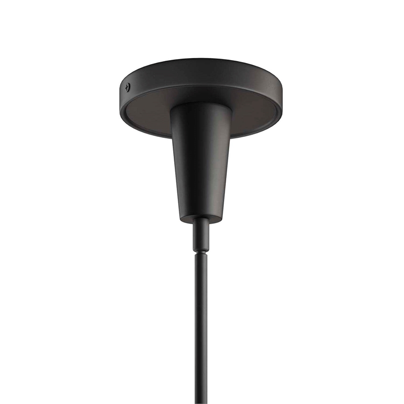 Modway Beacon 3-Light Metal and Glass Pendant Light in Opal/Black