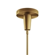 Modway Beacon 3-Light Metal and Glass Pendant Light in Opal/Satin Brass