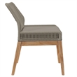 Modway Wellspring Outdoor Patio Teak Wood Dining Chair in Light Gray/Greige