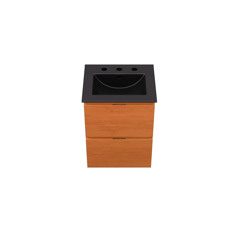 Modway Scenic Bathroom Vanity in Cherry Black