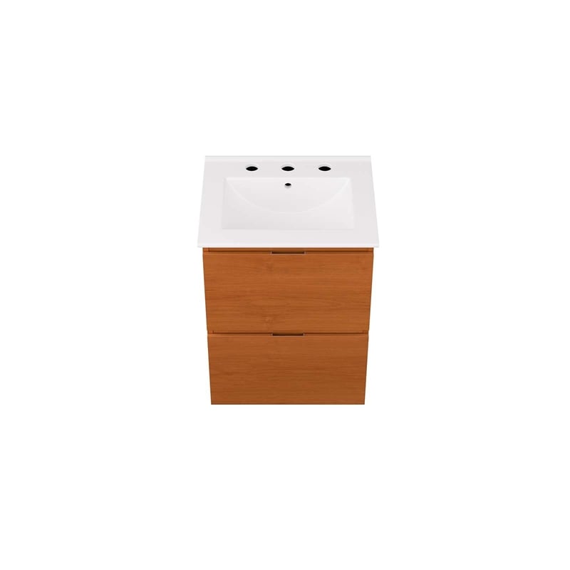 Modway Scenic Bathroom Vanity in Cherry White