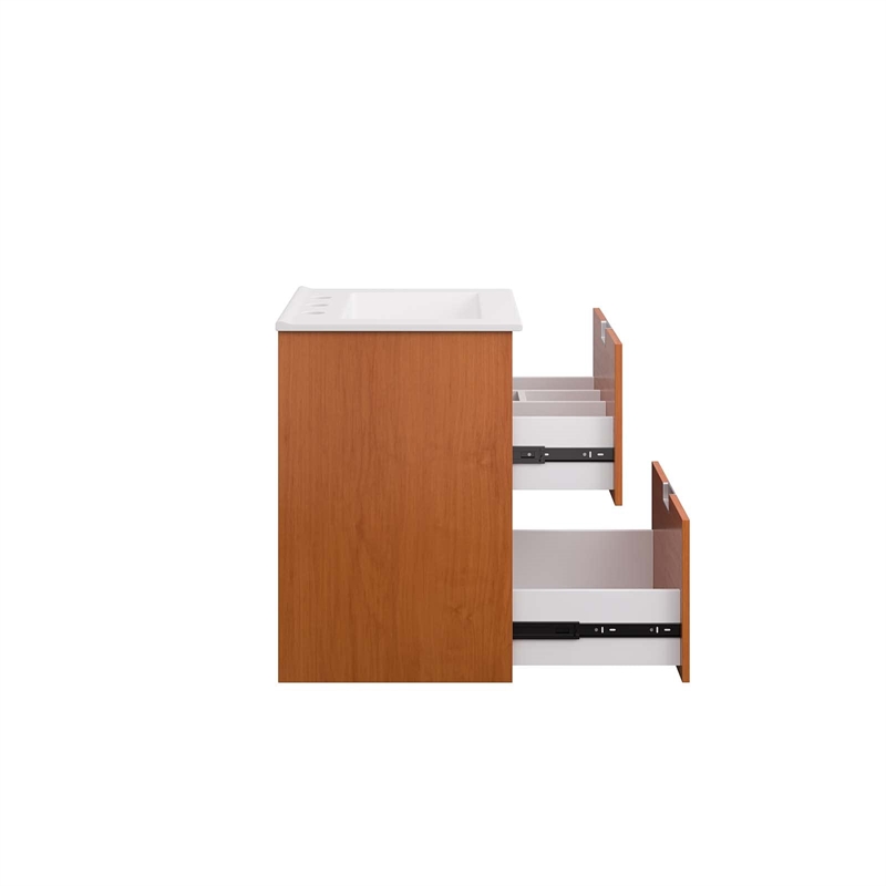 Modway Scenic Bathroom Vanity in Cherry White