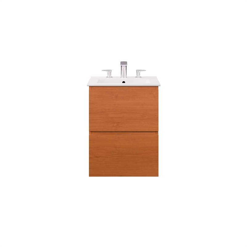Modway Scenic Bathroom Vanity in Cherry White
