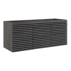 Modway Render 48&quot MDF and Particleboard Bathroom Vanity Cabinet in Charcoal