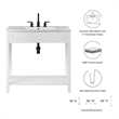 Modway Altura Bathroom Vanity in White White