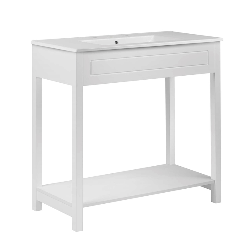 Modway Altura Bathroom Vanity in White White