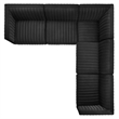 Modway Conjure 5-Piece Velvet and Stainless Steel Sectional in Gold/Black