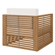 Modway Carlsbad 6-Piece Teak Wood Outdoor Patio Set in Natural/White