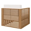 Modway Carlsbad 3-Piece Teak Wood Outdoor Patio Set in Natural and White